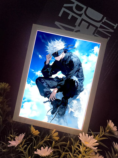 Gojo's Glow: Jujutsu Kaisen LED Art Frame