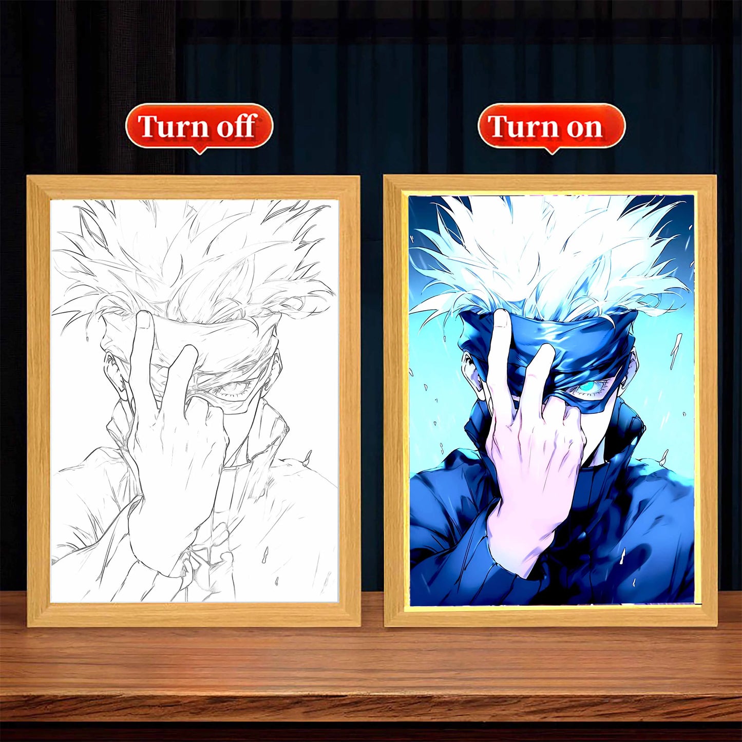 Gojo's Glow: Jujutsu Kaisen LED Art Frame