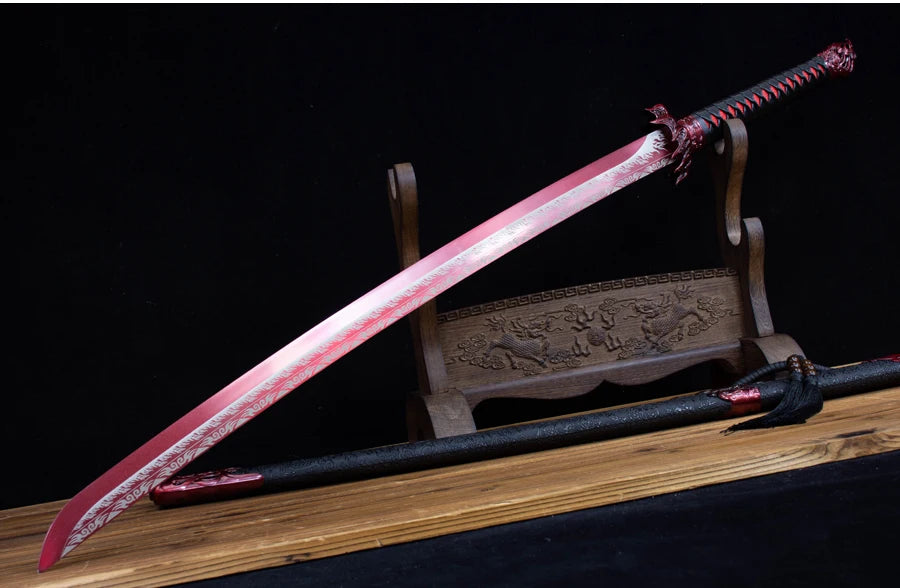 Kongfu Red Flame Training Sword - High Manganese Steel