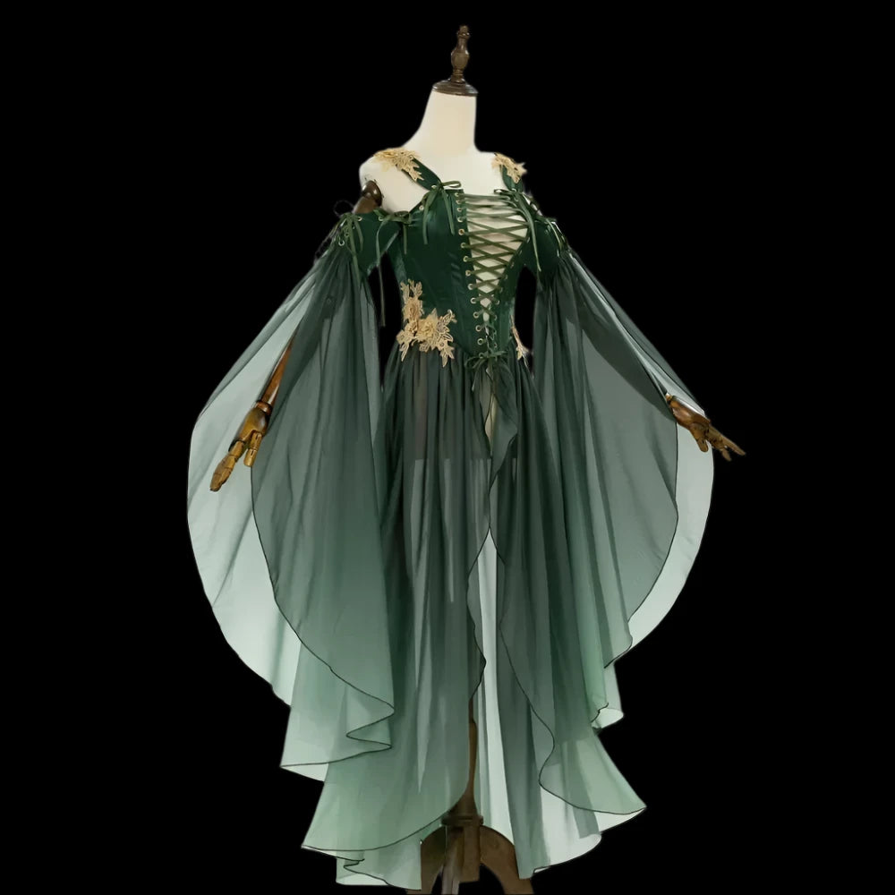 Meowcos Enchanted Green Elf Dress
