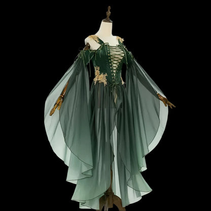 Meowcos Enchanted Green Elf Dress