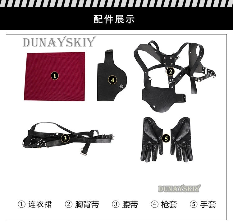 Ada Wong Evil Cheongsam Cosplay Costume Set