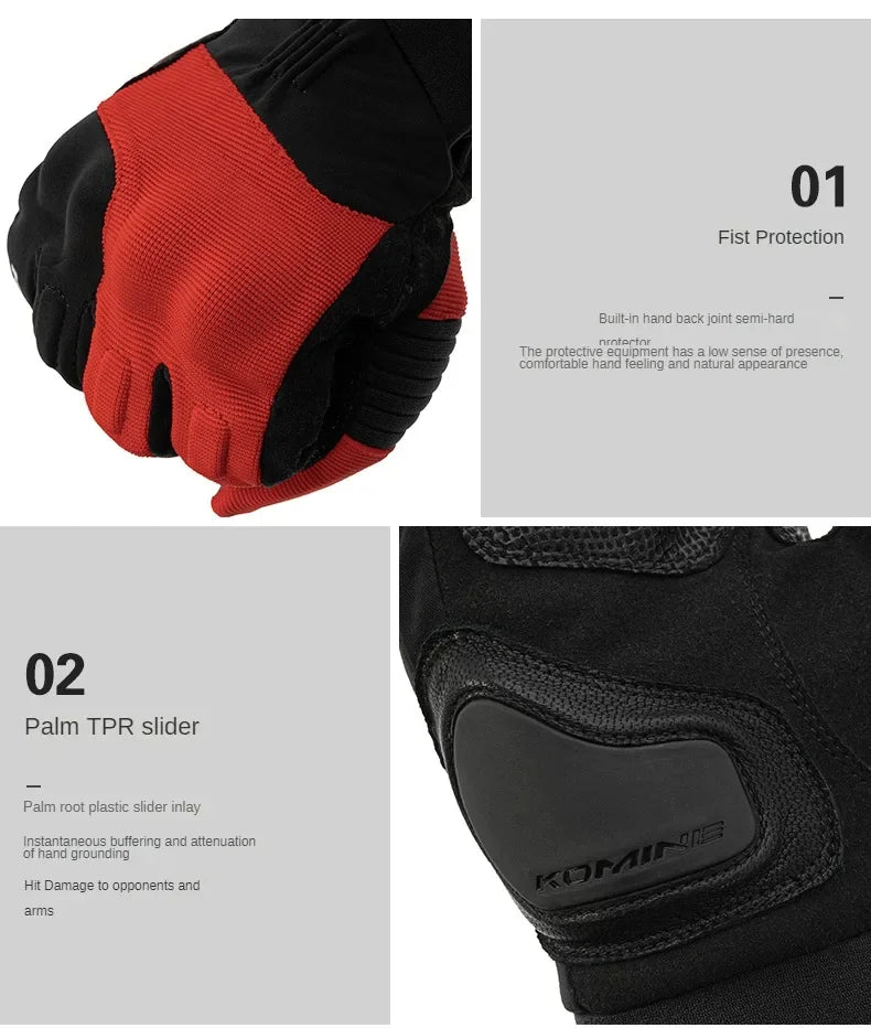 KOMINE GK-8184 EcoShield Warm Motorbike Gloves