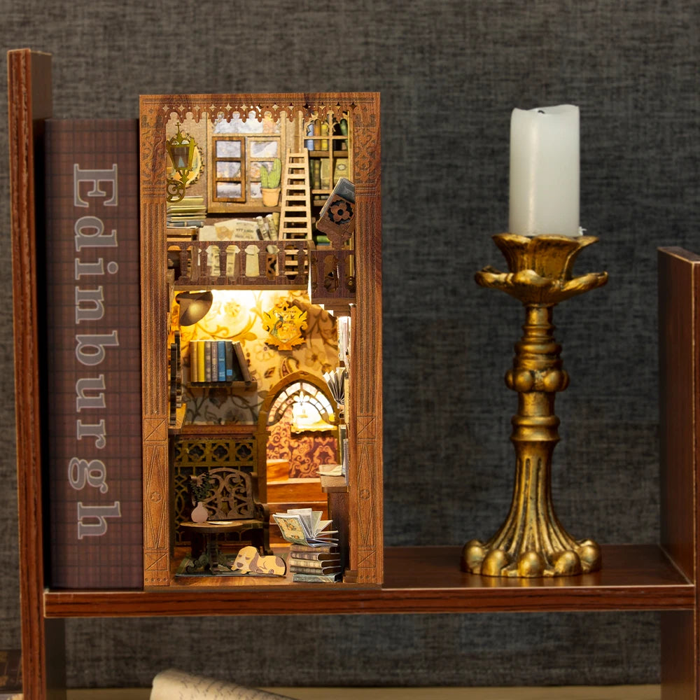 Retro Eternal Bookstore Led Lights Model For Handmade