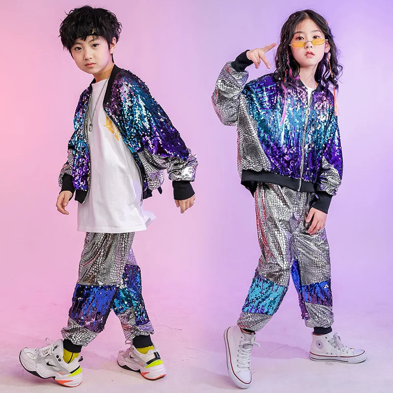 Street Jazz Dance Costume For Girls Boys