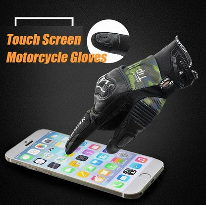 V-176 Touchscreen Leather Riding Gloves - Unisex
