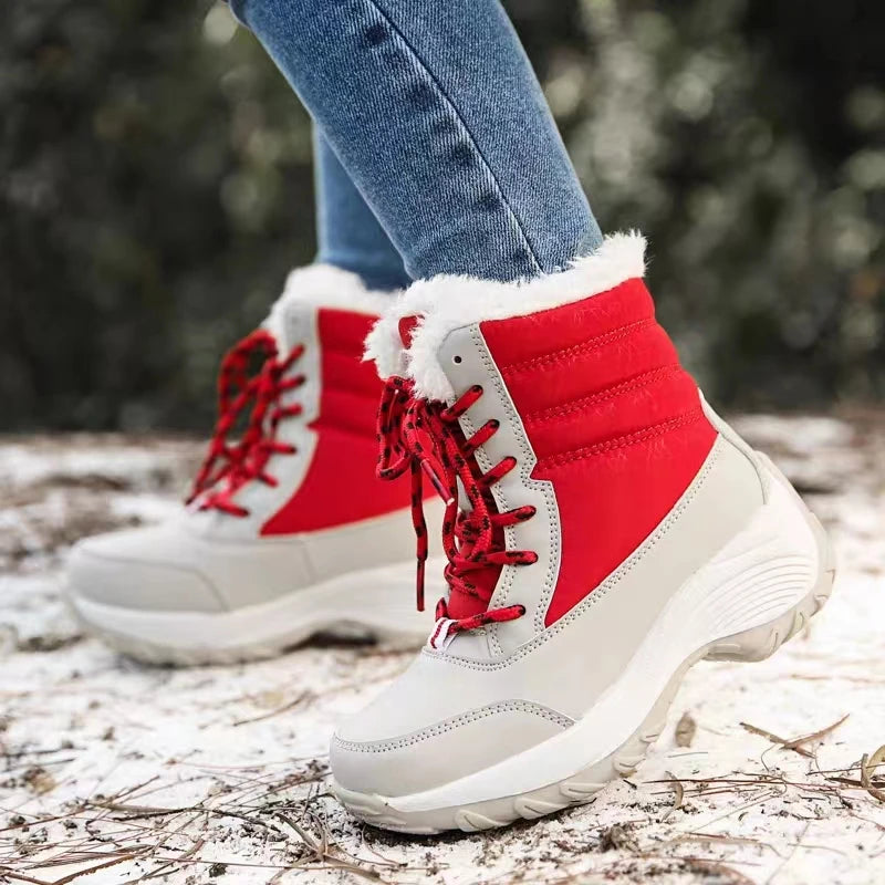 ChicWarm Waterproof Winter Ankle Platform Boots