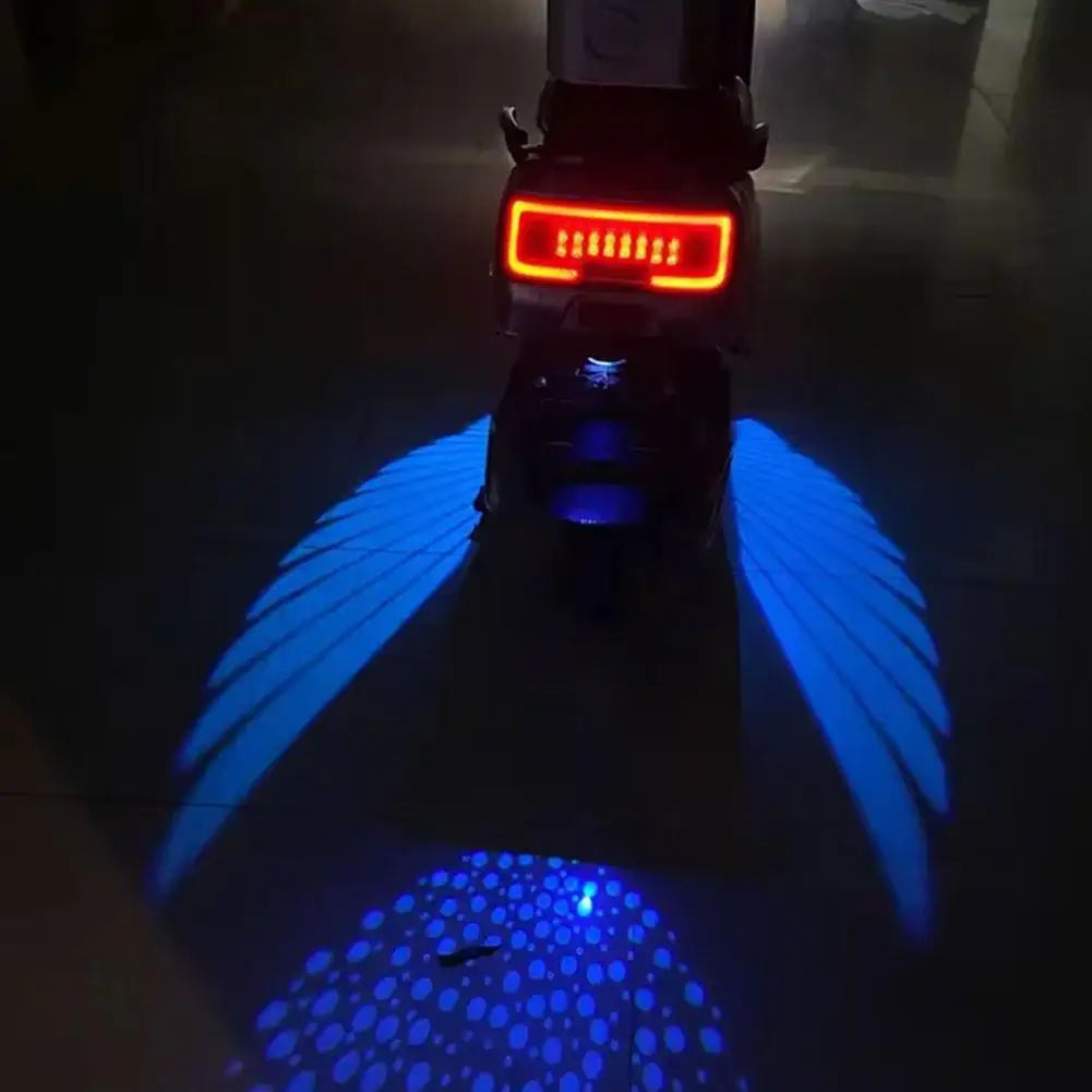 Winged Glow: Motorcycle LED Light Projectors Duo