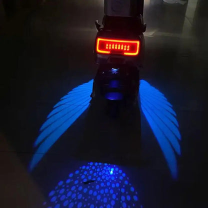 Winged Glow: Motorcycle LED Light Projectors Duo