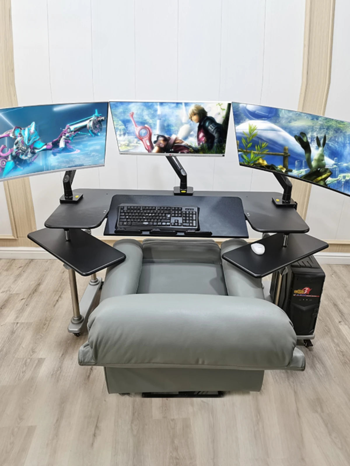 Household folding sit-stand desk