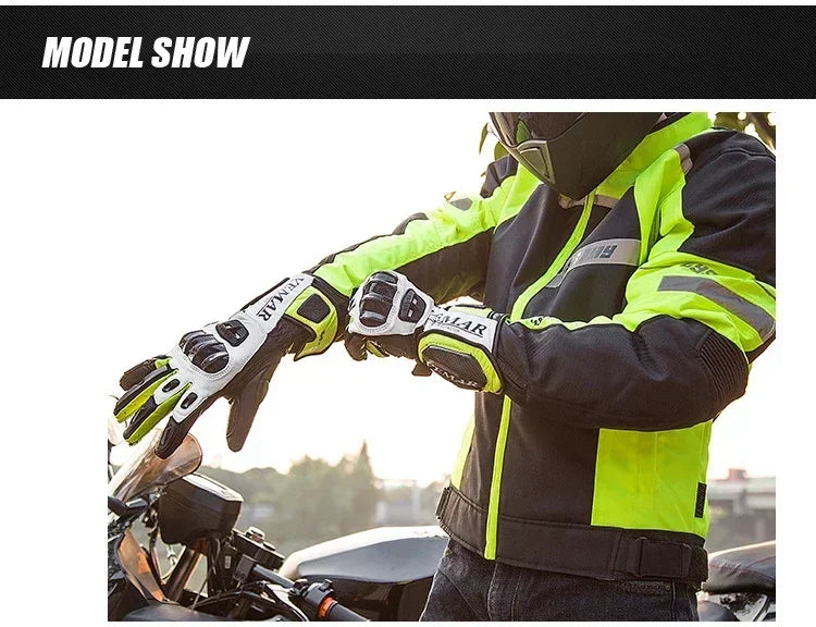 V-176 Touchscreen Leather Riding Gloves - Unisex