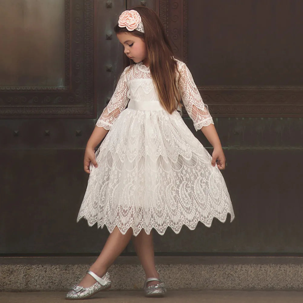 Dresses For Girls Flower Lace