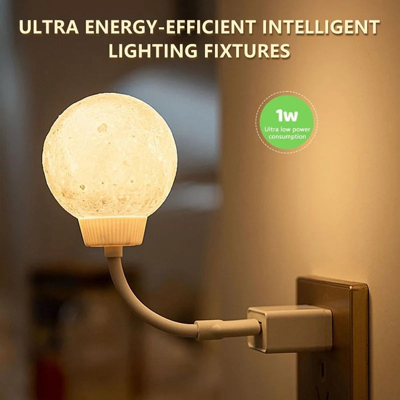 LunaGlow Voice-Controlled Night Light Lamp