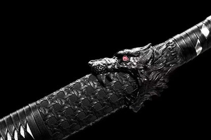 Dragon's Fury: Handmade Manganese Steel Battle Sword