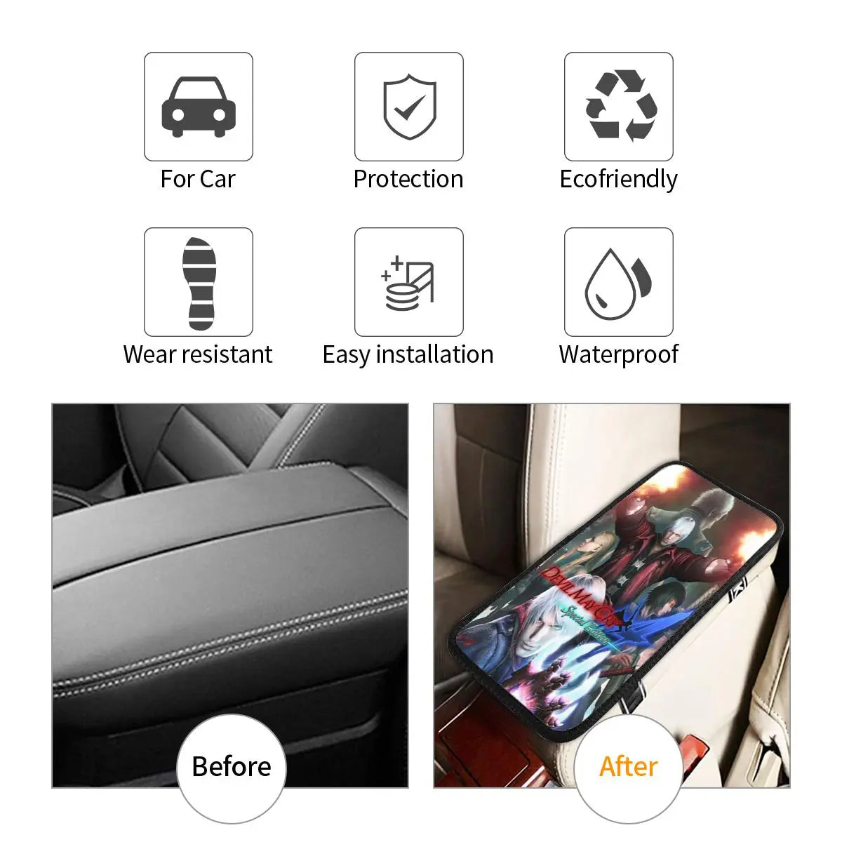 D-Devil Armrest Mat: Gaming Style for Drivers