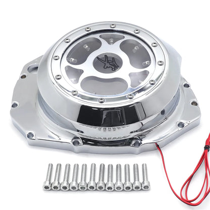Suzuki GSX1300R Blue LED Clutch Cover - See-Through