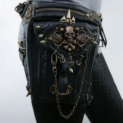 Women's Fanny Pack Steam Punk Waist Leg Hip Belt Messenger