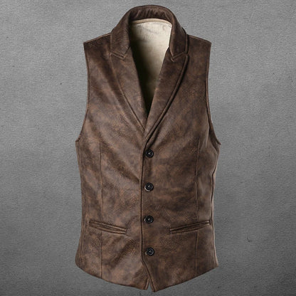 Vintage Suede Slim Fit Men's Vest