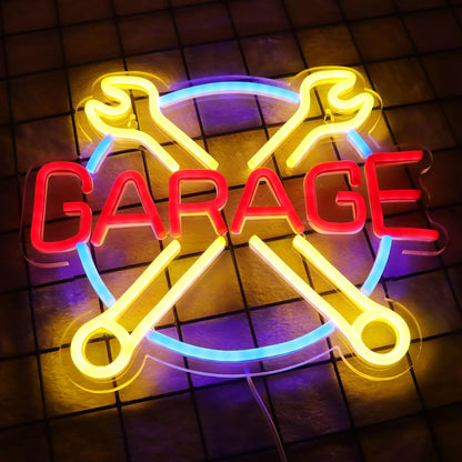 GARAGE Neon Sign LED Lights Wall Decoration