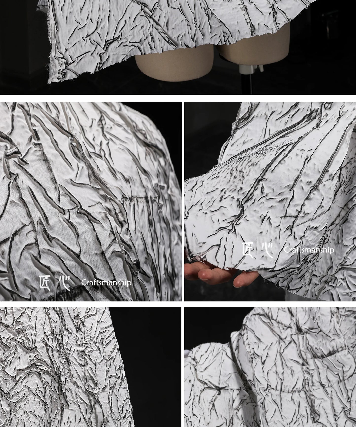 Eco Jacquard Pleat Fabric for Fashion Creations