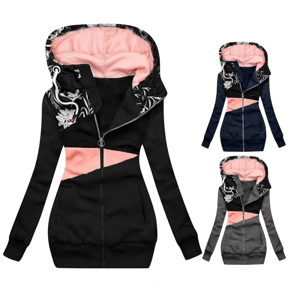 Stylish Hoodie Coat Pockets Sweatshirt