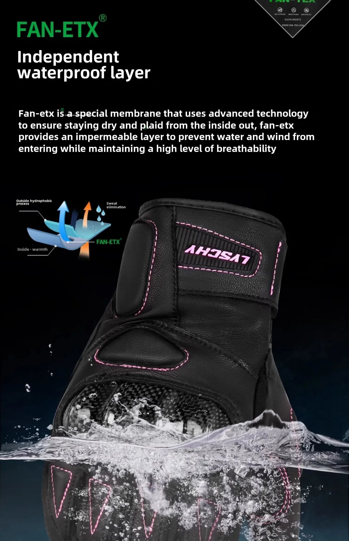 ThermoShield Carbon Fiber Motorbike Gloves