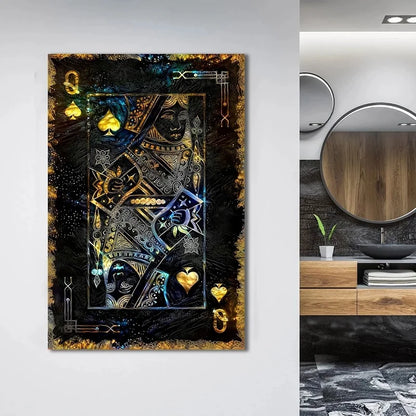 Royal Card Canvas Art: Poker Wall Decor