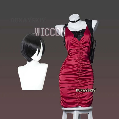 Ada Wong Evil Cheongsam Cosplay Costume Set