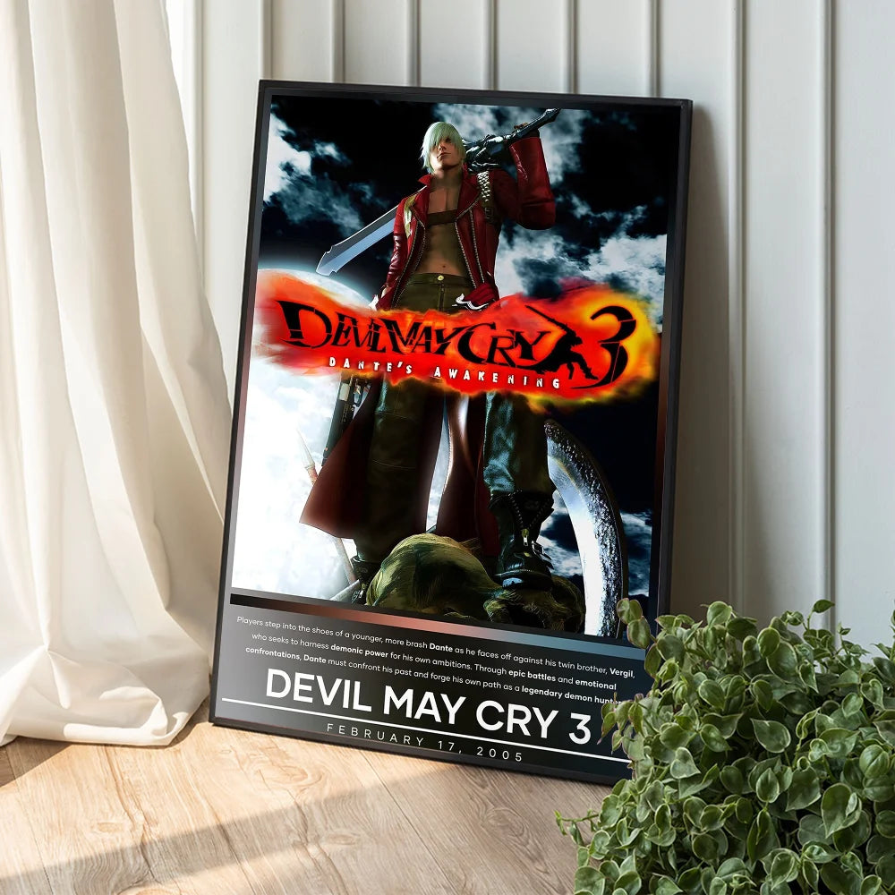 DevilS Cry Game Art - Adhesive Wall Poster