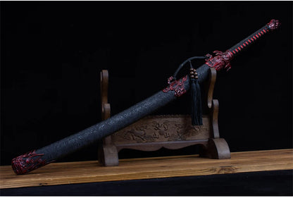Kongfu Red Flame Training Sword - High Manganese Steel