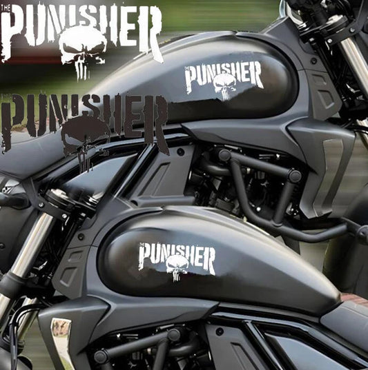 Punisher Reflections: Waterproof Helmet Decals & Stickers
