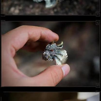 Ethnic Style Fire-Breathing Dragon Ring