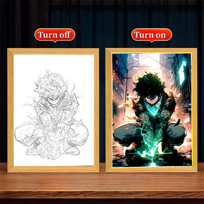 My Hero Night Glow Frame: LED Art Décor Lamp