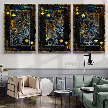 Royal Card Canvas Art: Poker Wall Decor