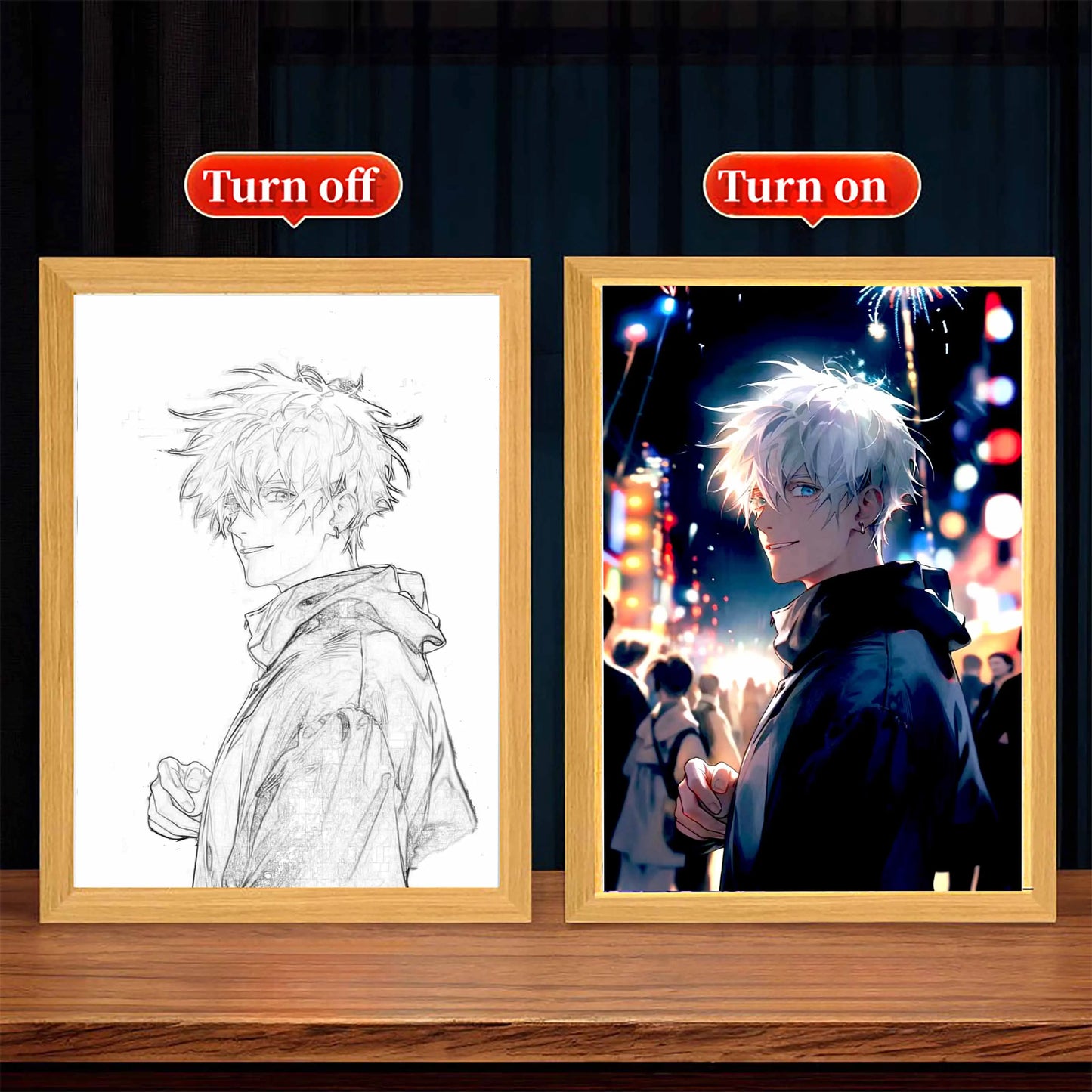 Gojo's Glow: Jujutsu Kaisen LED Art Frame