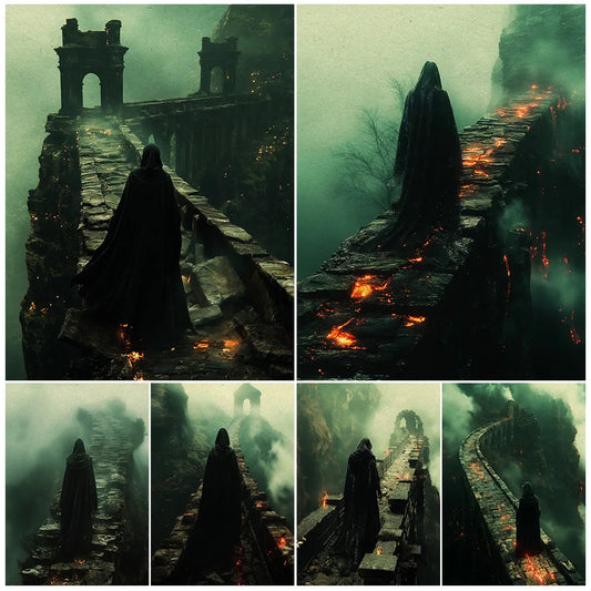 Lava Sorcery: Dark Journey Canvas Art