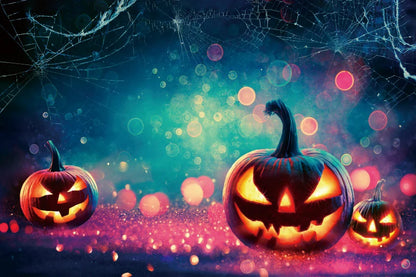 Moonlit Feline: Halloween Bat Castle Backdrop