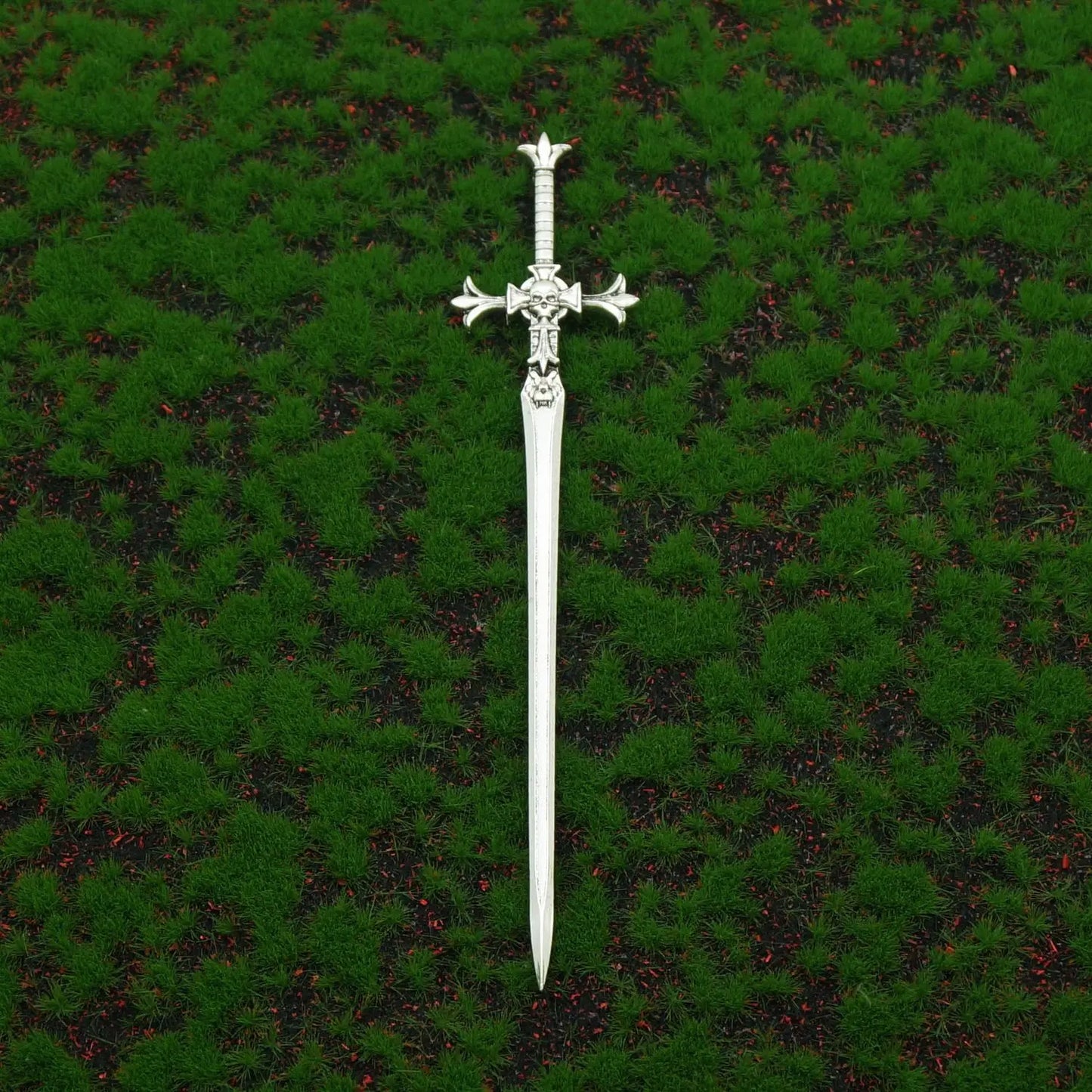 Skull & Moon sword - Unique Metal Hair Sticks
