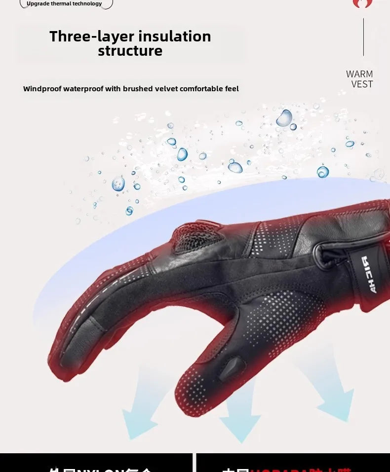 DURACOLD Reflective Sheepskin Riding Gloves