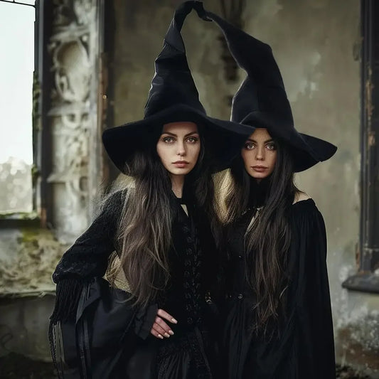 Vintage Wool Witch Hat for Halloween Cosplay Decor