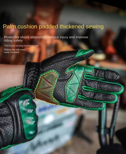 Retro Racer Touchscreen Gloves - Spring & Summer