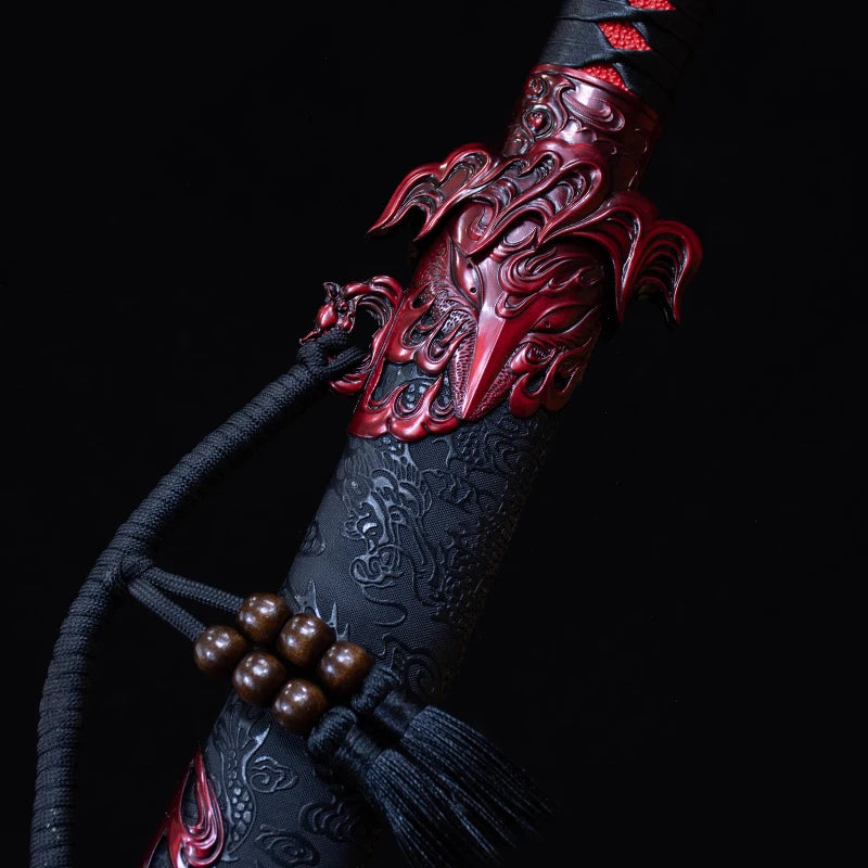 Kongfu Red Flame Training Sword - High Manganese Steel