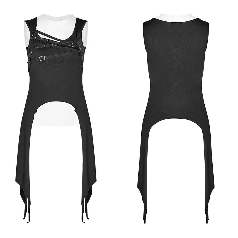 Slim Black Tank Top - Casual Street Style