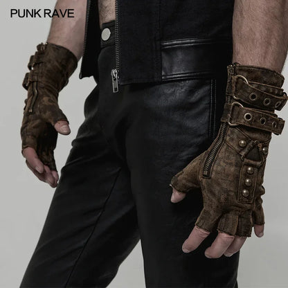 Gladiator Steampunk Fingerless Gloves