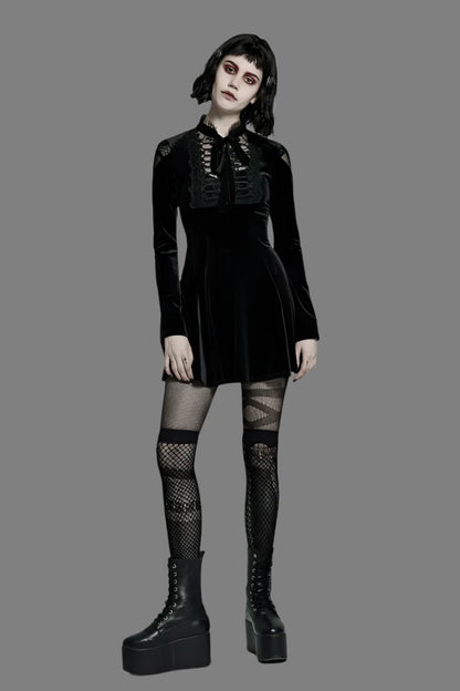 Gothic Velvet Elegance Dress