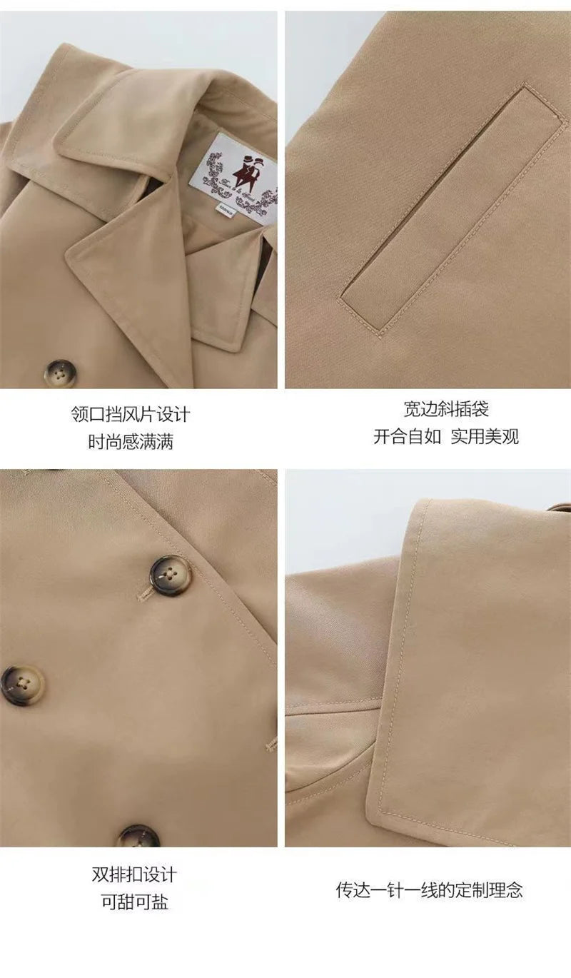 Spring Autumn Girls Trench Coat