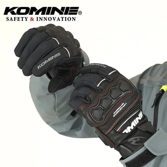 KOMINE GK-856 Windproof Sheepskin Moto Gloves