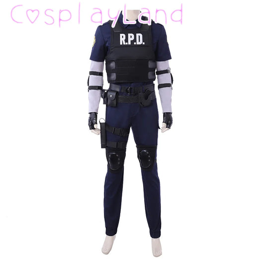 Leon Kennedy Resident 2 Cosplay Costume Set
