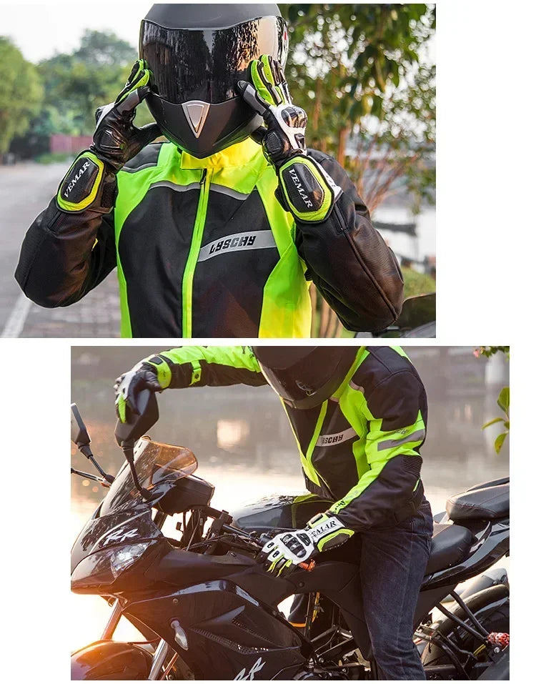 V-176 Touchscreen Leather Riding Gloves - Unisex