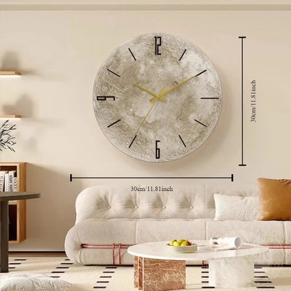 Celestial Sandstone Moon Clock & Light Decor